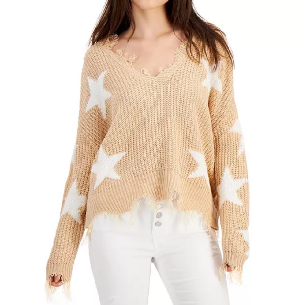 Just Polly V Neck Sweater Size L